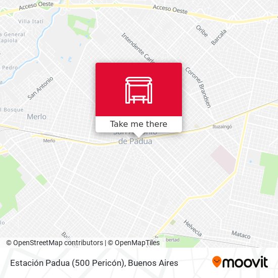 Estación Padua (500 Pericón) map