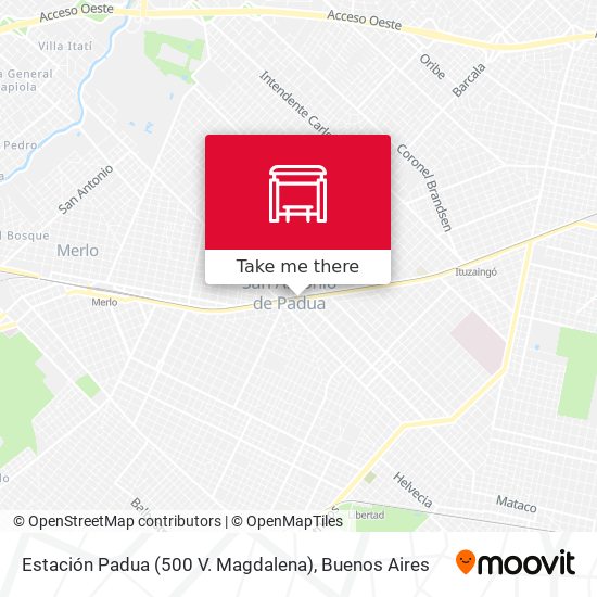 Mapa de Estación Padua (500 V. Magdalena)