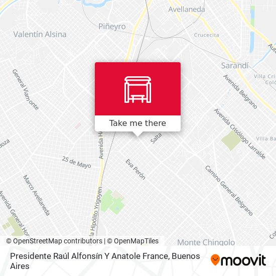 Presidente Raúl Alfonsín Y Anatole France map