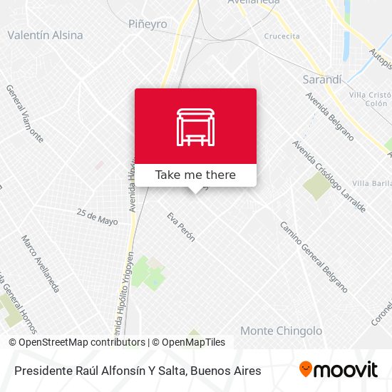 Mapa de Presidente Raúl Alfonsín Y Salta