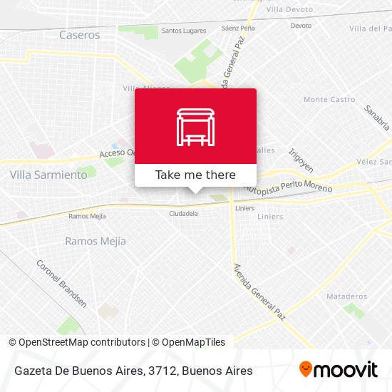 Mapa de Gazeta De Buenos Aires, 3712