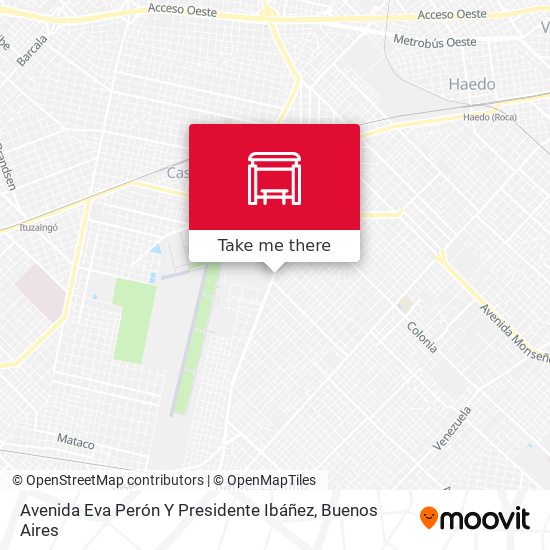 Avenida Eva Perón Y Presidente Ibáñez map