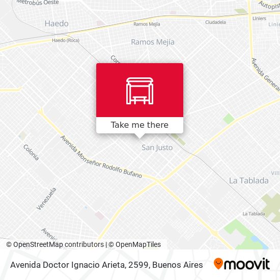 Mapa de Avenida Doctor Ignacio Arieta, 2599