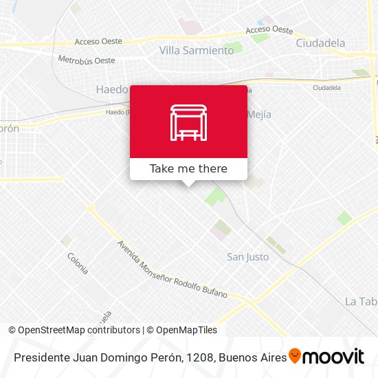 Mapa de Presidente Juan Domingo Perón, 1208