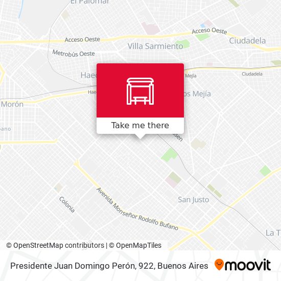 Mapa de Presidente Juan Domingo Perón, 922