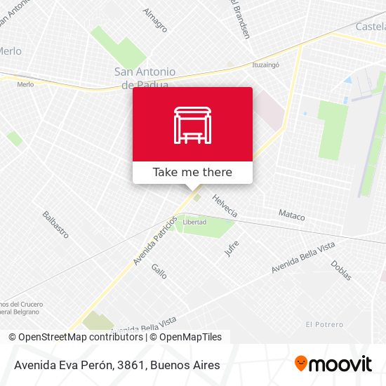 Mapa de Avenida Eva Perón, 3861