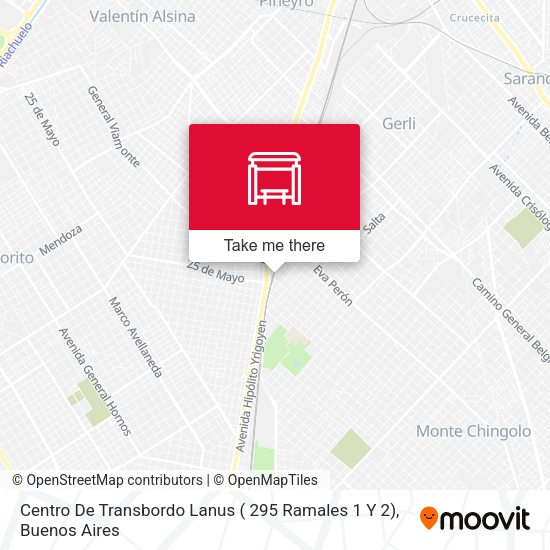 Centro De Transbordo Lanus ( 295 Ramales 1 Y 2) map