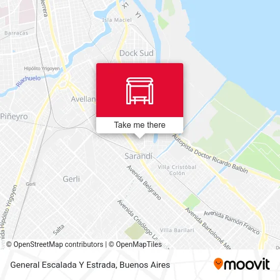 General Escalada Y Estrada map