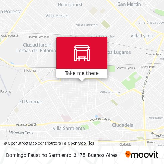 Domingo Faustino Sarmiento, 3175 map