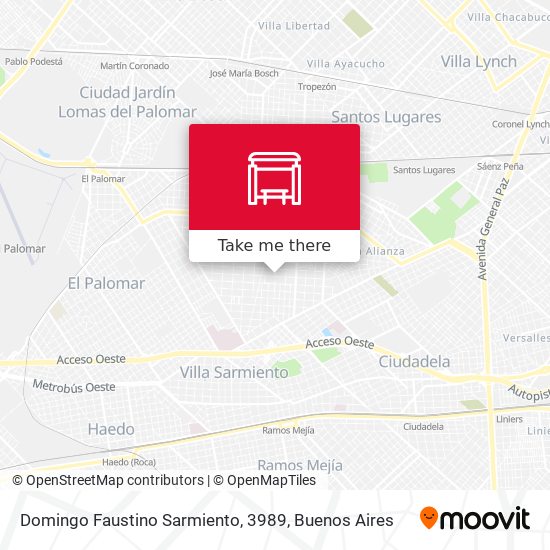 Domingo Faustino Sarmiento, 3989 map