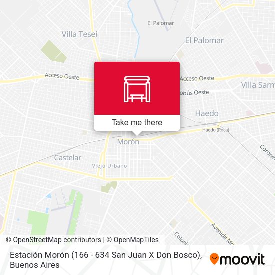 Estación Morón (166 - 634 San Juan X Don Bosco) map