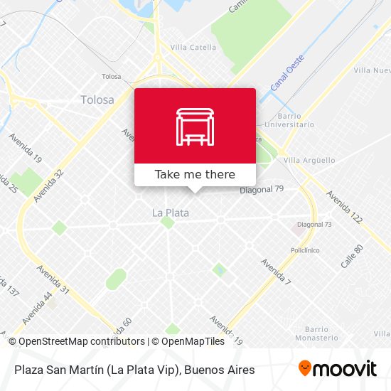 Plaza San Martín (La Plata Vip) map