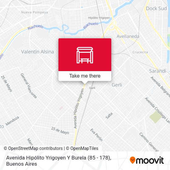 Avenida Hipólito Yrigoyen Y Burela (85 - 178) map