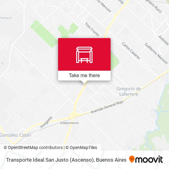 Transporte Ideal San Justo (Ascenso) map