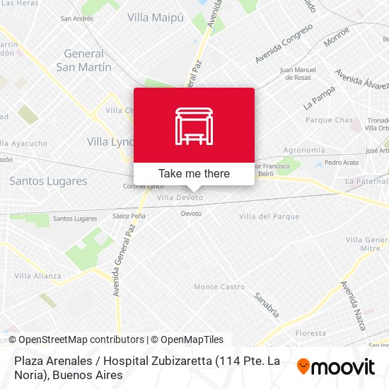 Plaza Arenales / Hospital Zubizaretta (114 Pte. La Noria) map