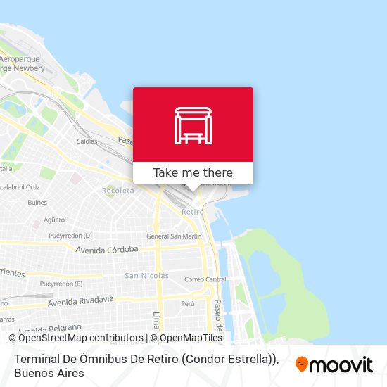 Mapa de Terminal De Ómnibus De Retiro (Condor Estrella))