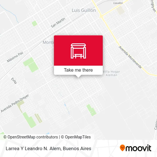 Larrea Y Leandro N. Alem map