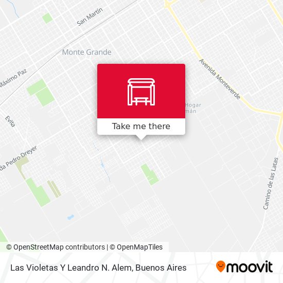 Mapa de Las Violetas Y Leandro N. Alem