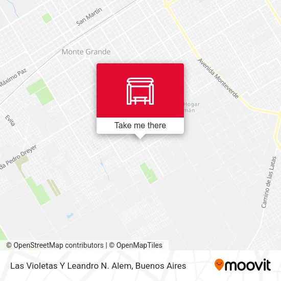 Las Violetas Y Leandro N. Alem map