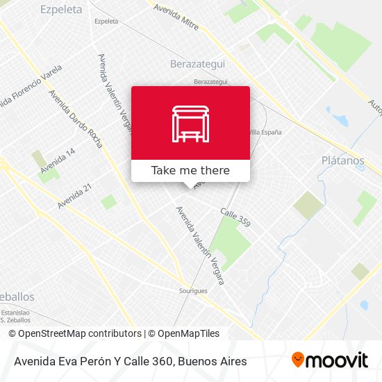 Mapa de Avenida Eva Perón Y Calle 360