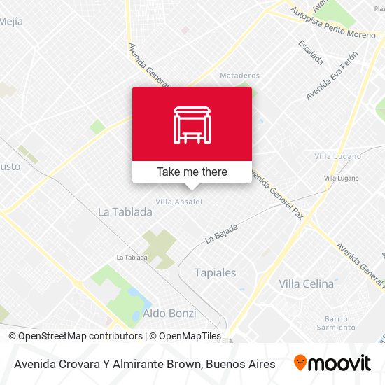 Avenida Crovara Y Almirante Brown map
