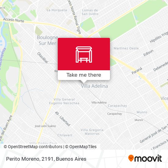 Perito Moreno, 2191 map