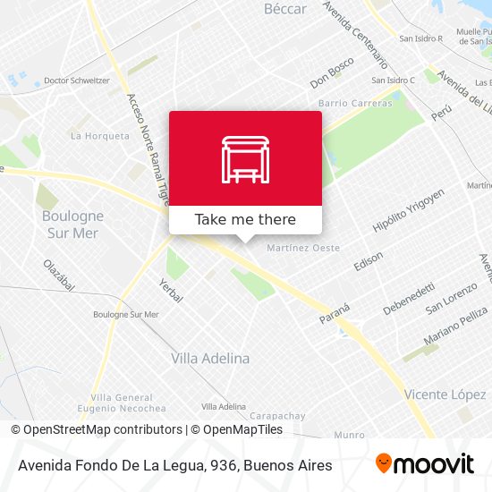 Mapa de Avenida Fondo De La Legua, 936