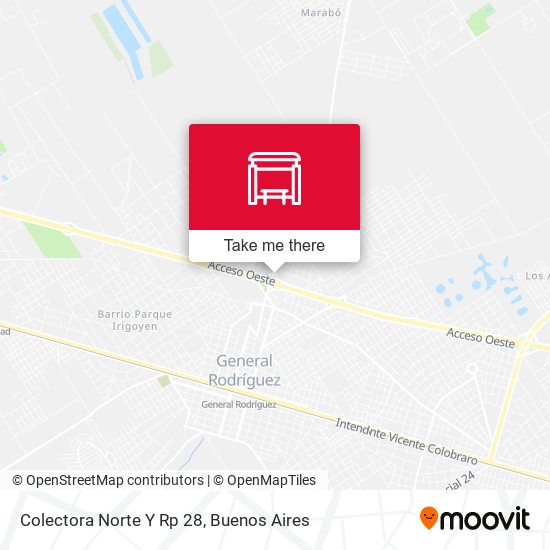 Mapa de Colectora Norte Y Rp 28