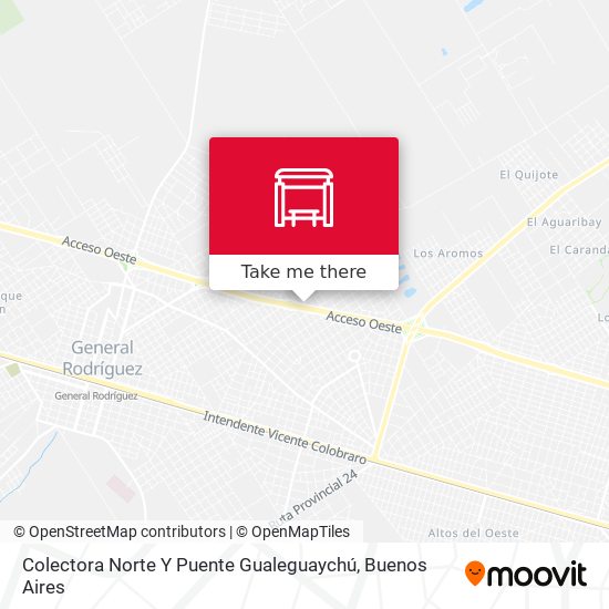 Mapa de Colectora Norte Y Puente Gualeguaychú