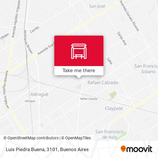 Luis Piedra Buena, 3101 map