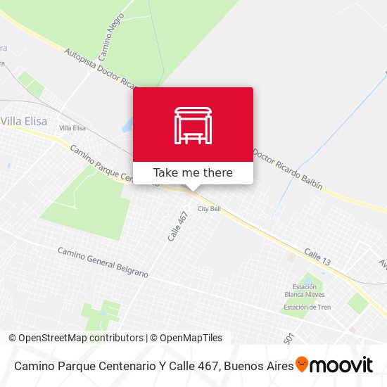 Camino Parque Centenario Y Calle 467 map