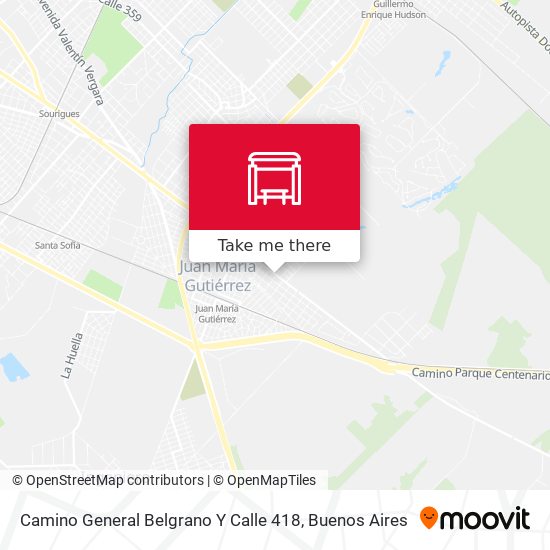 Camino General Belgrano Y Calle 418 map
