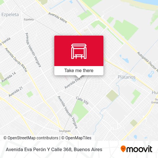 Avenida Eva Perón Y Calle 368 map
