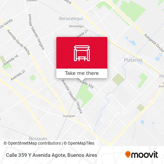 Calle 359 Y Avenida Agote map