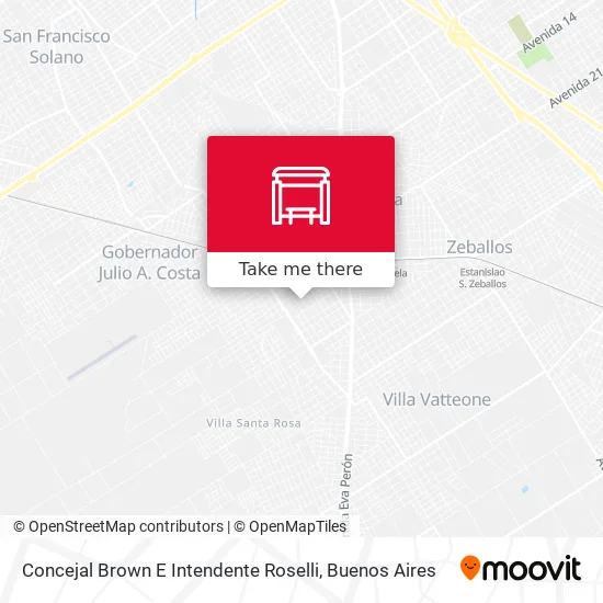 Concejal Brown E Intendente Roselli map