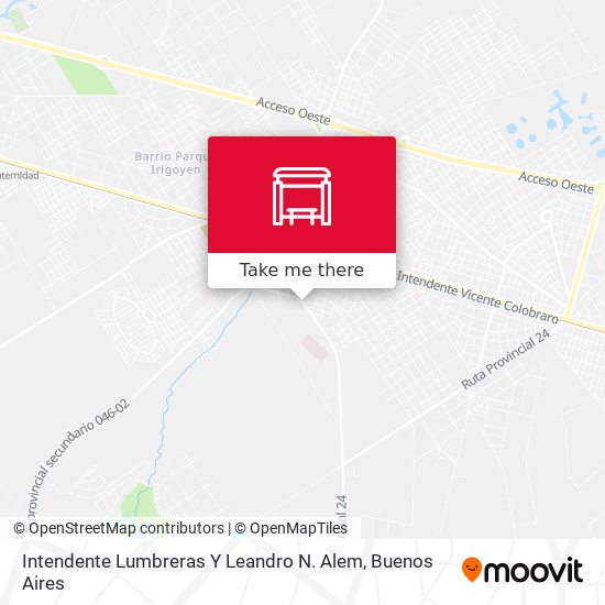 Intendente Lumbreras Y Leandro N. Alem map