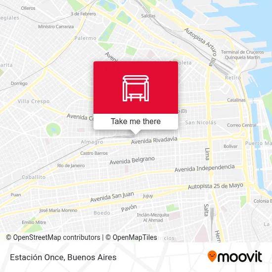 Estación Once map