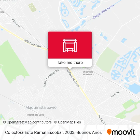 Colectora Este Ramal Escobar, 2003 map