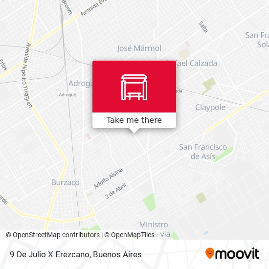 9 De Julio X Erezcano map