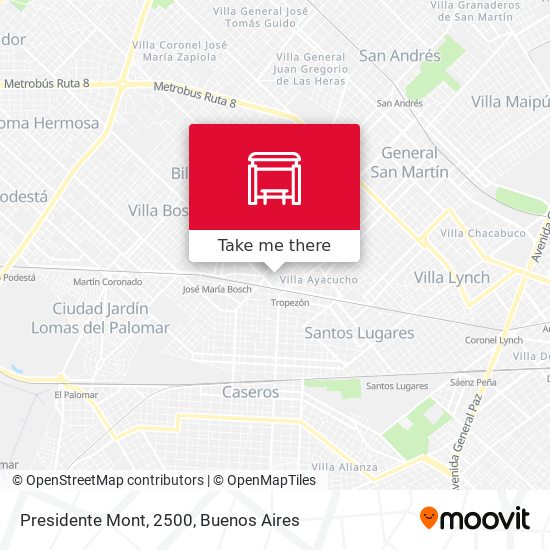 Mapa de Presidente Mont, 2500