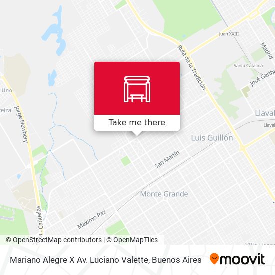 Mariano Alegre X Av. Luciano Valette map