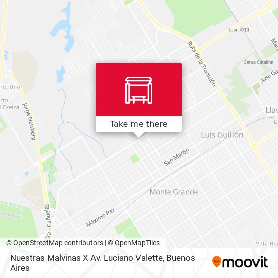 Nuestras Malvinas X Av. Luciano Valette map