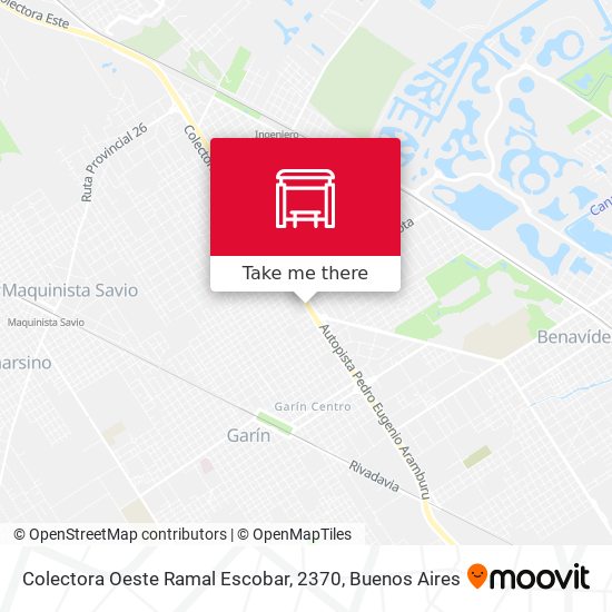 Mapa de Colectora Oeste Ramal Escobar, 2370