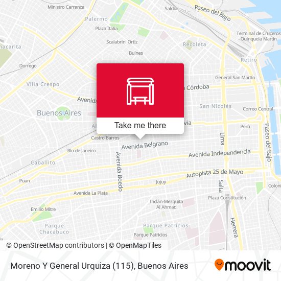 Moreno Y General Urquiza (115) map