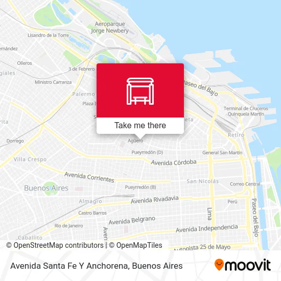 Mapa de Avenida Santa Fe Y Anchorena