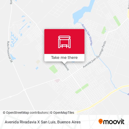 Avenida Rivadavia X San Luis map