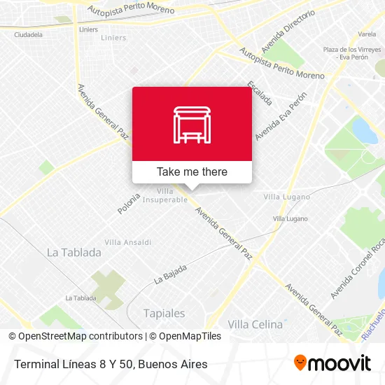 Terminal Líneas 8 Y 50 map