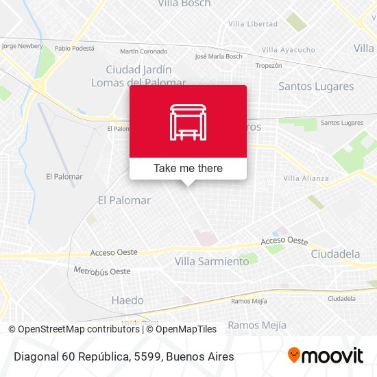 Mapa de Diagonal 60 República, 5599