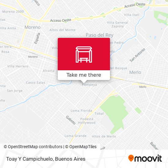 Toay Y Campichuelo map