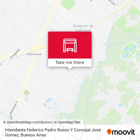 Intendente Federico Pedro Russo Y Concejal José Gómez map